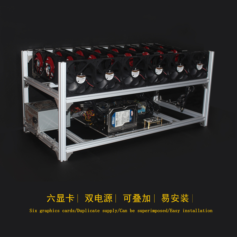 6 8 12 19 GPU Miner Mining Rig - 12 Gpu Open Air Frame Case recensione e prezzo